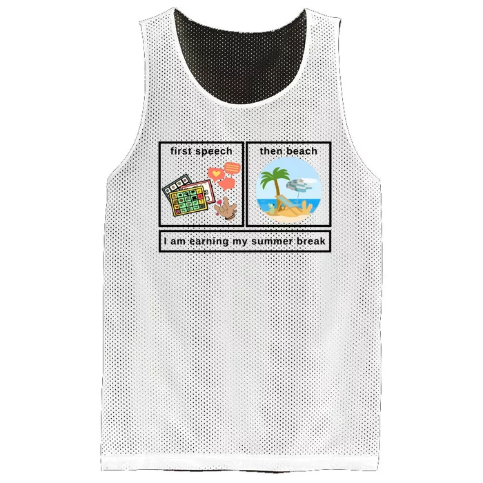 First Then Speech Therapy For Slpa Slp Mesh Reversible Basketball Jersey Tank