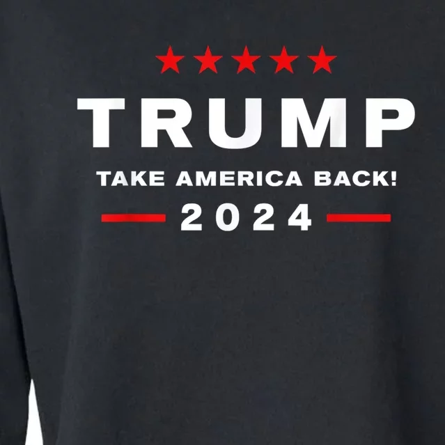 Free Trump Supporters Pro Trump Trump 2024 Take America Back Cropped Pullover Crew