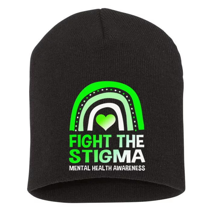 Fight The Stigma Mental Health Awareness Support Short Acrylic Beanie