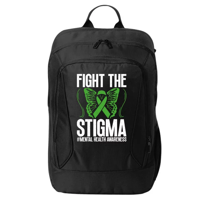 Fight The Stigma Anxiety Awareness Tal Health Disease Gift City Backpack