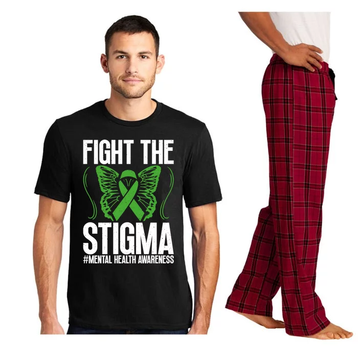 Fight The Stigma Anxiety Awareness Tal Health Disease Gift Pajama Set