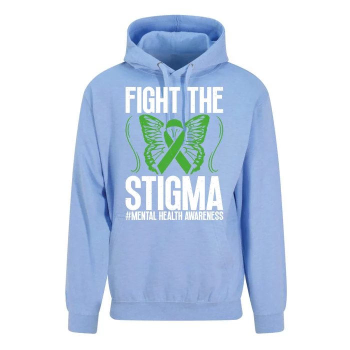 Fight The Stigma Anxiety Awareness Tal Health Disease Gift Unisex Surf Hoodie