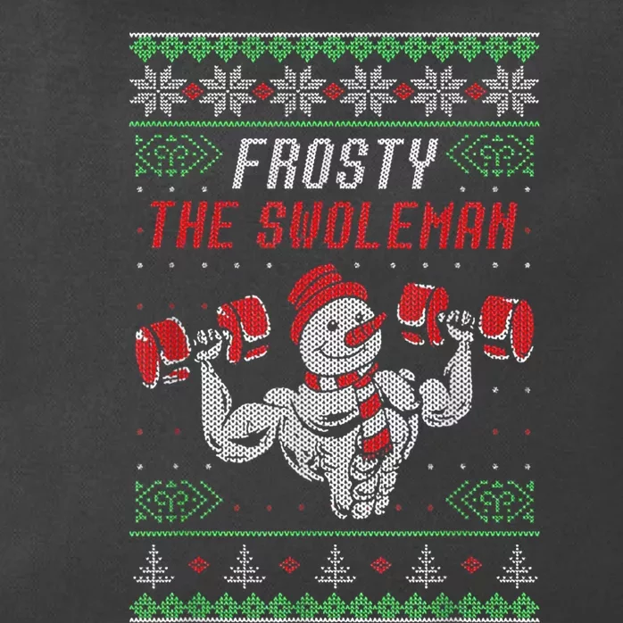 Frosty The Swoleman Funny Gymer Ugly Xmas Zip Tote Bag