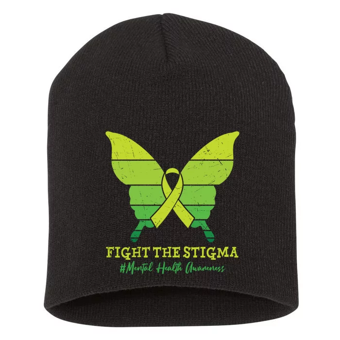 Fight The Stigma Mental Health Awareness Short Acrylic Beanie