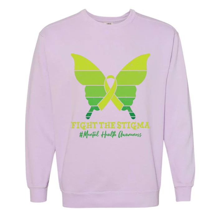 Fight The Stigma Mental Health Awareness Garment-Dyed Sweatshirt