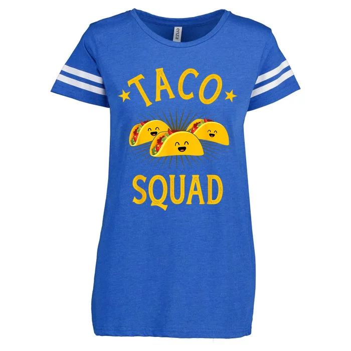 Funny Taco Squad For Taco Tuesday Crew And Cinco De Mayo Enza Ladies Jersey Football T-Shirt