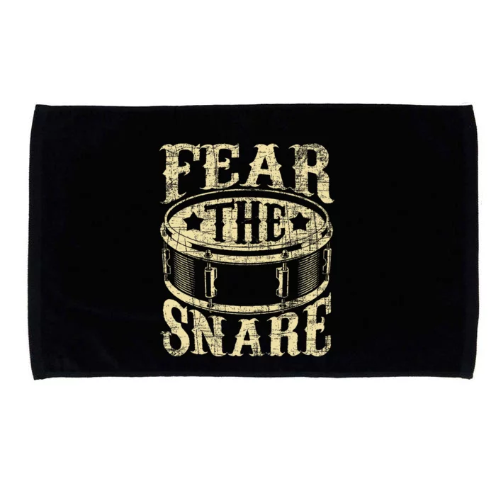 Fear The Snare Drum Drummer Percussionist Drumming Lover Microfiber Hand Towel