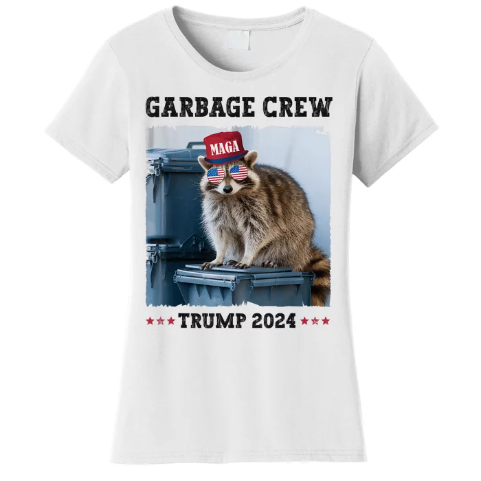 Funny Trump’S Supporters Are Garbage Joe Biden Garbage Crew Women's T-Shirt