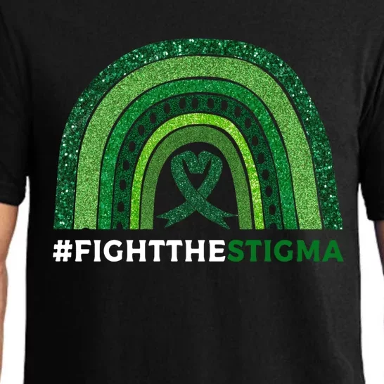 Fight The Stigma Green Ribbon Tal Health Awareness Cute Gift Pajama Set