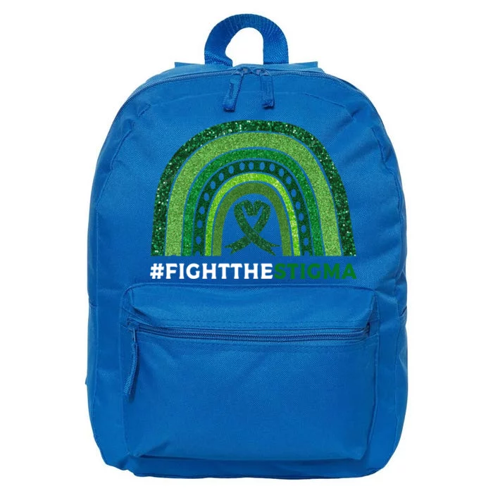 Fight The Stigma Green Ribbon Tal Health Awareness Cute Gift 16 in Basic Backpack