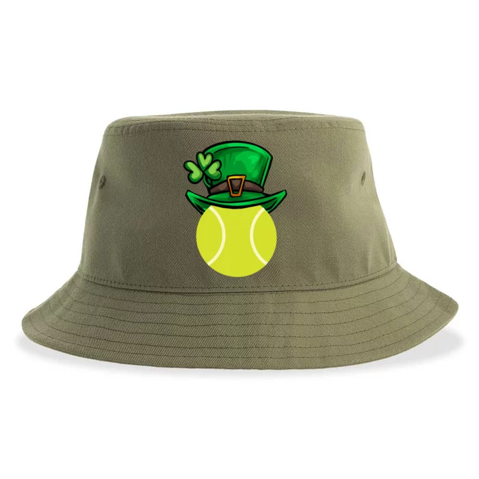 Funny Tennis St Patricks Day Irish Tennis Funny Gift Sustainable Bucket Hat