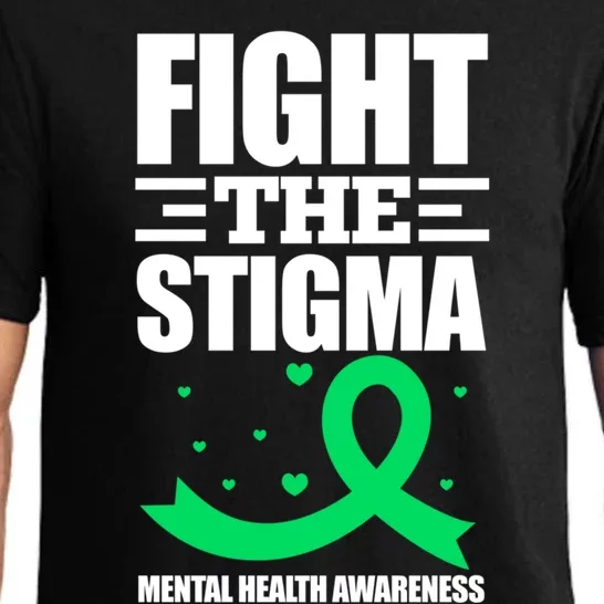 Fight The Stigma Tal Health Awareness Anxiety Anxious Gift Pajama Set