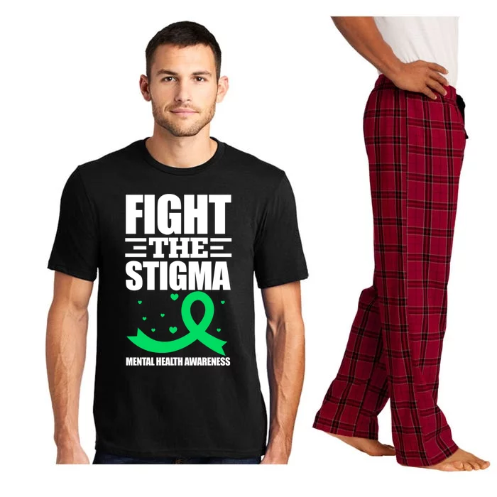 Fight The Stigma Tal Health Awareness Anxiety Anxious Gift Pajama Set