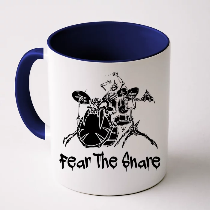 Fear The Snare Drummer Musician Drum Front & Back Coffee Mug