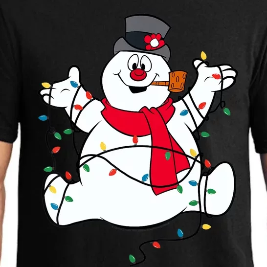 Frosty The Snowman Christmas Lights Portrait T Pajama Set