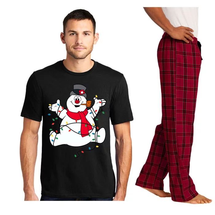 Frosty The Snowman Christmas Lights Portrait T Pajama Set