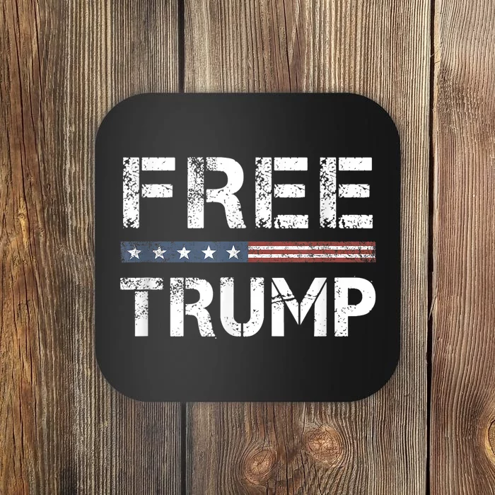 Free Trump Support Trump 2024 America Flag Coaster