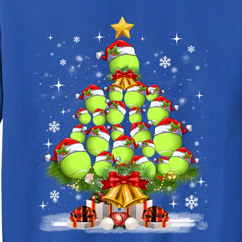 Funny Tennis Santa Player Christmas Tree Hat In Snow Xmas Gift Sweatshirt