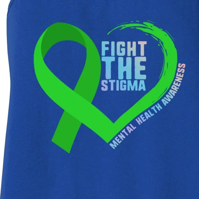 Fight The Stigma Tal Health Awareness Depression Anxiety Cool Gift Women's Racerback Tank