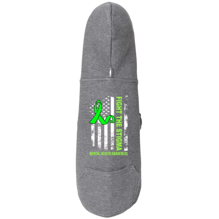 Fight The Stigma Tal Health Awareness Depression Anxiety Great Gift Doggie 3-End Fleece Hoodie