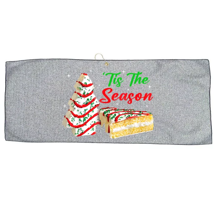 Funny Tis The Season Christmas Tree Cakes Debbie Large Microfiber Waffle Golf Towel