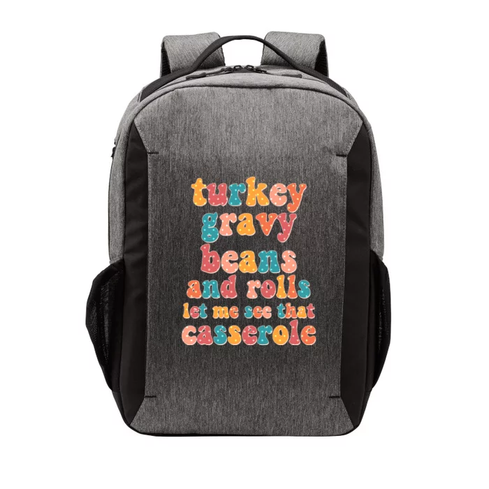 Funny Thanksgiving Turkey Gravy Beans And Rolls Vector Backpack