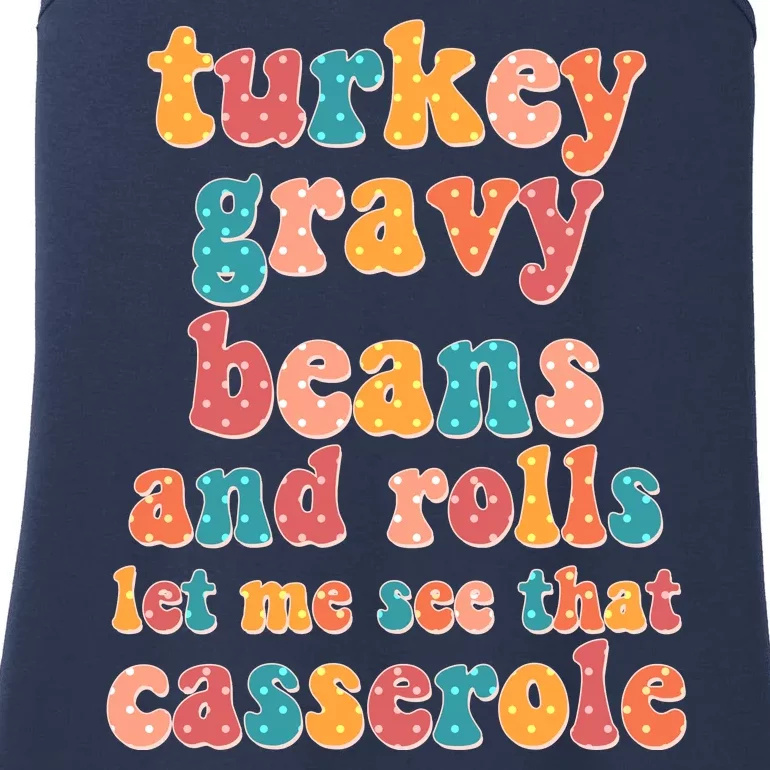 Funny Thanksgiving Turkey Gravy Beans And Rolls Ladies Essential Tank