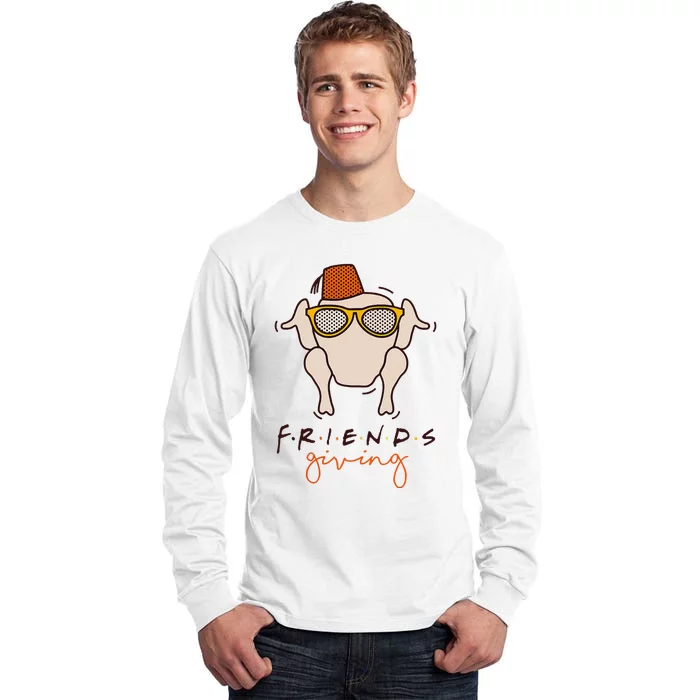 Funny Thanksgiving Turkey Head Friends Tall Long Sleeve T-Shirt