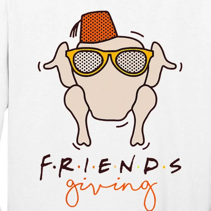 Funny Thanksgiving Turkey Head Friends Tall Long Sleeve T-Shirt