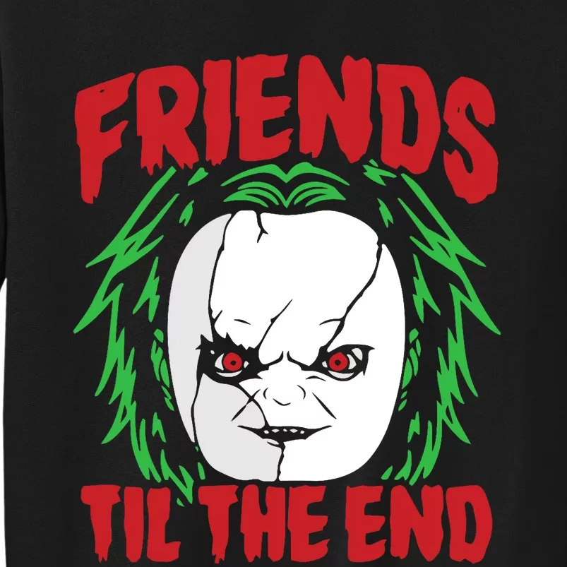 Friends Till The End Lazy Halloween Costume Horror Movie Tall Sweatshirt