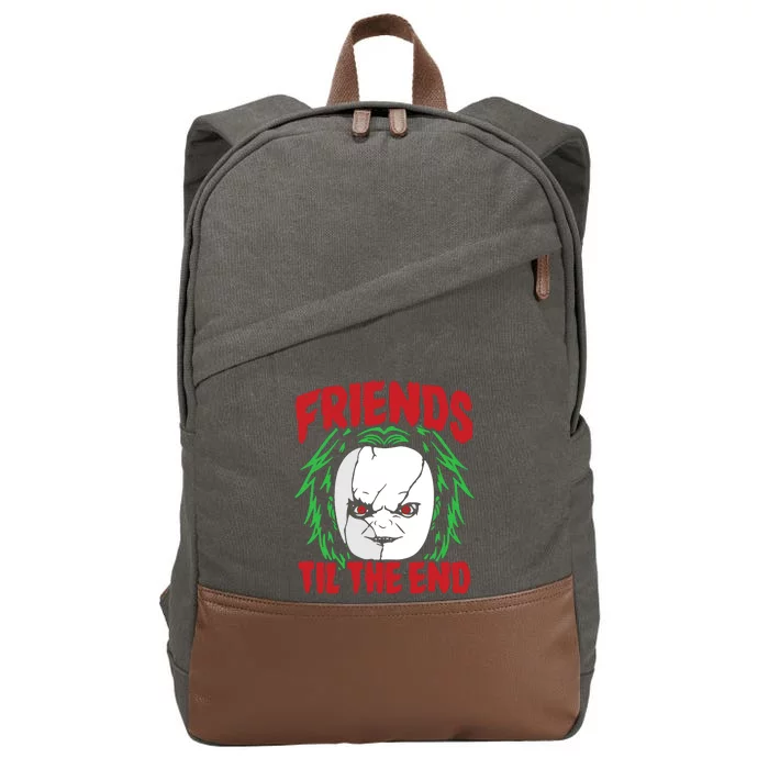 Friends Till The End Lazy Halloween Costume Horror Movie Cotton Canvas Backpack