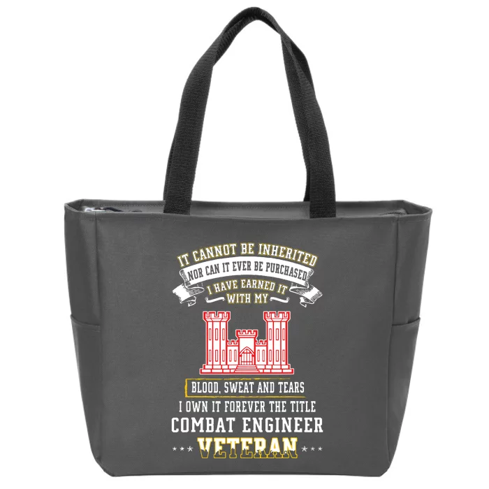 Forever The Title Combat Engineer Veteran Day Funny Xmas Zip Tote Bag