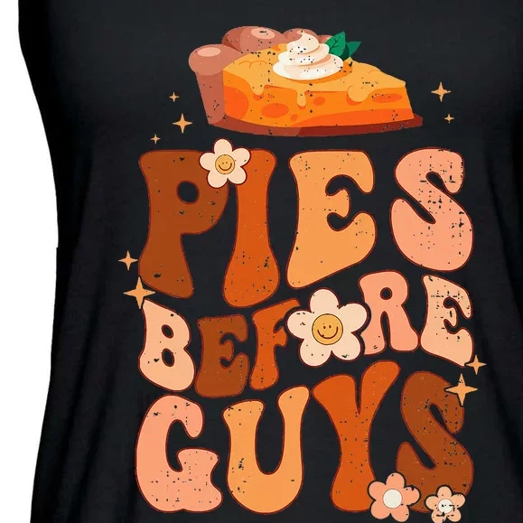 funny Thanksgiving turkey Pie Lovers Ladies Essential Flowy Tank