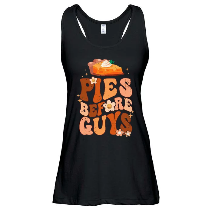 funny Thanksgiving turkey Pie Lovers Ladies Essential Flowy Tank