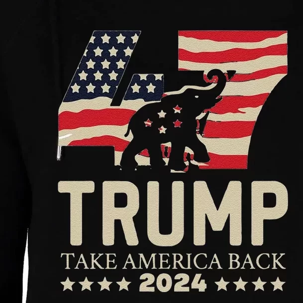 Funny Trump Take America Back 2024 Make America Great Again Womens Funnel Neck Pullover Hood