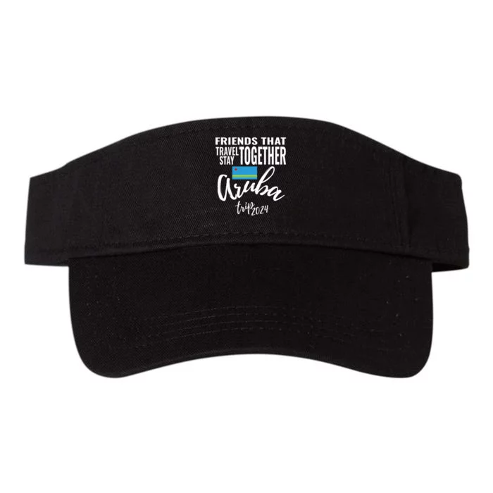 Friends That Travel Together Aruba Trip Caribbean 2024 Group Valucap Bio-Washed Visor