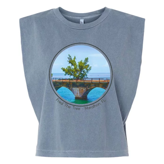 Fred The Tree Marathon Fl 7 Mile Bridge Tree Of Hope Garment-Dyed Women's Muscle Tee