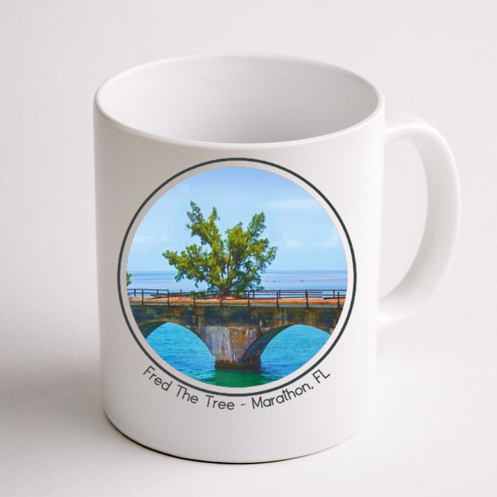 Fred The Tree Marathon Fl 7 Mile Bridge Tree Of Hope Front & Back Coffee Mug