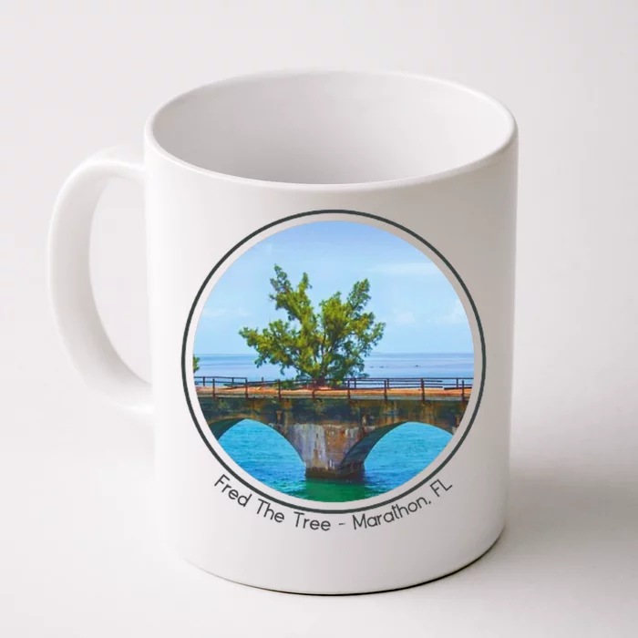 Fred The Tree Marathon Fl 7 Mile Bridge Tree Of Hope Front & Back Coffee Mug