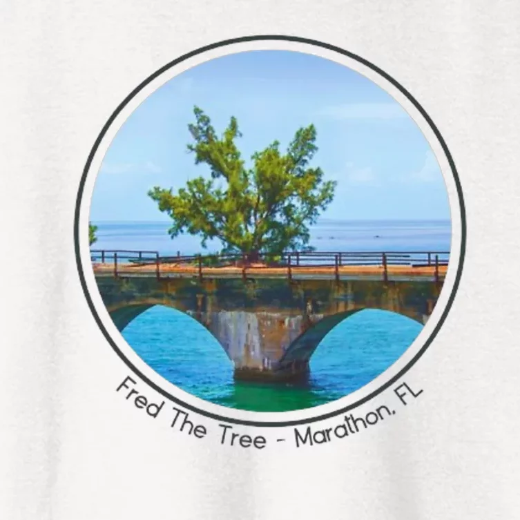 Fred The Tree Marathon Fl 7 Mile Bridge Tree Of Hope Women's Crop Top Tee