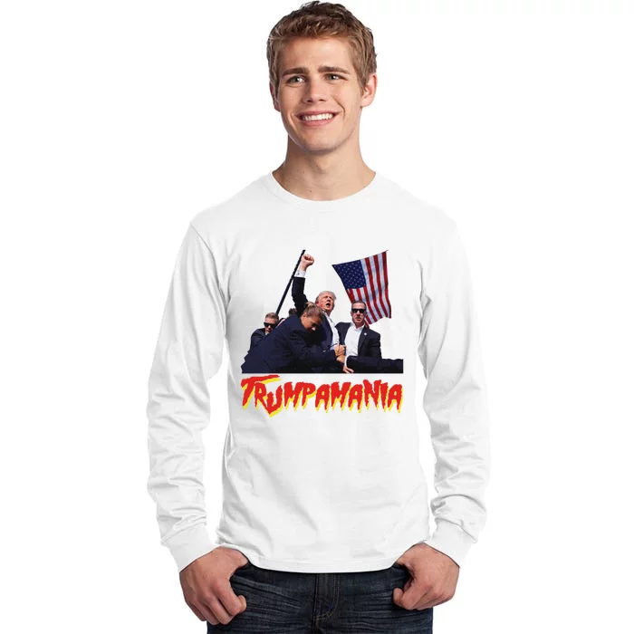 Funny Trump Trumpamania Trump Wrestling Meme Fake News Trumpamania Tall Long Sleeve T-Shirt