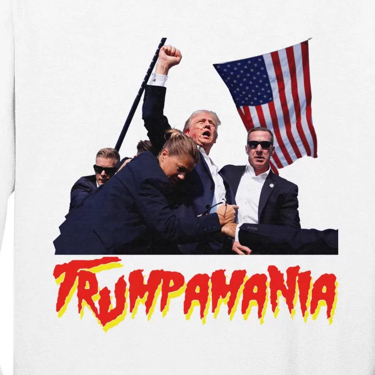 Funny Trump Trumpamania Trump Wrestling Meme Fake News Trumpamania Tall Long Sleeve T-Shirt