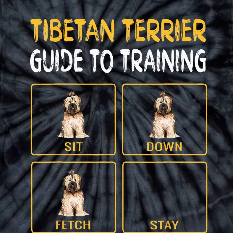 Funny Tibetan Terrier Guide To Training Dog Obedience Tie-Dye T-Shirt