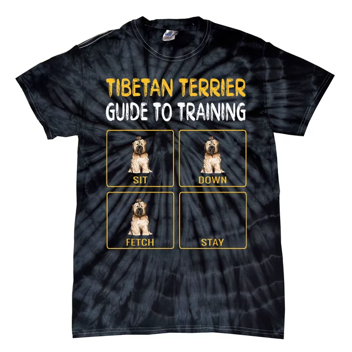 Funny Tibetan Terrier Guide To Training Dog Obedience Tie-Dye T-Shirt