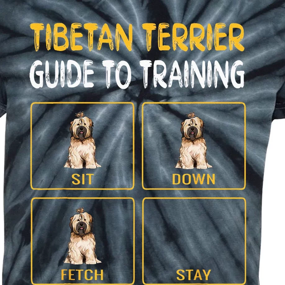 Funny Tibetan Terrier Guide To Training Dog Obedience Kids Tie-Dye T-Shirt