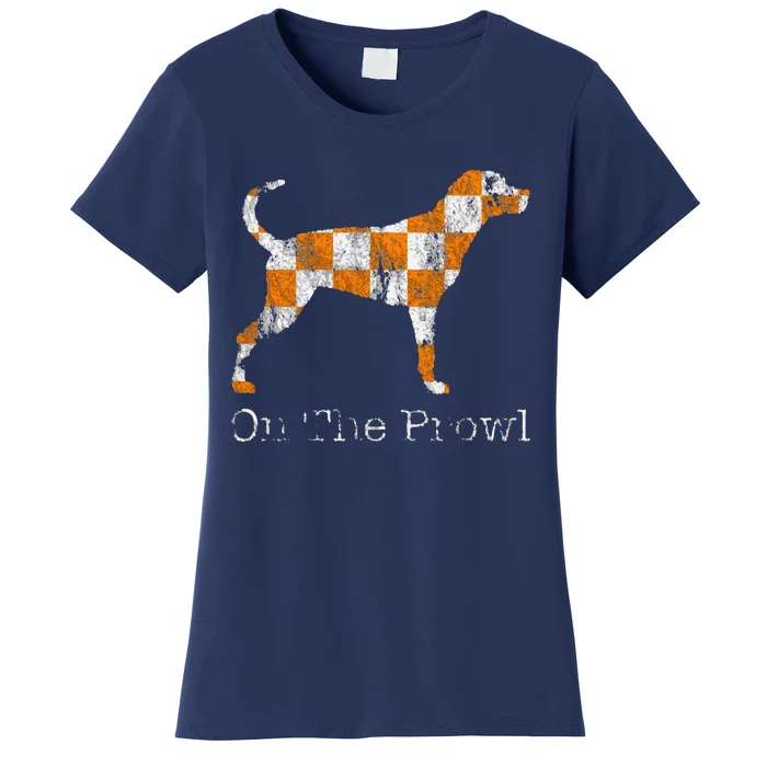 Funny Tennessee Tn Hound On The Prowl Vol Dog Knoxville Fan Game Gift Women's T-Shirt