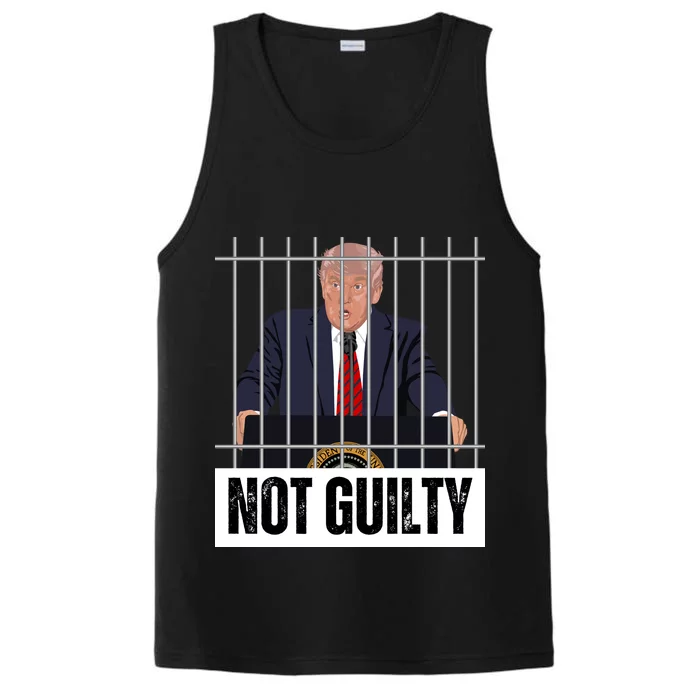 Free Trump. Trump Not Guilty, Pro Trump Supporter Performance Tank