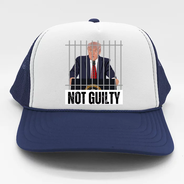 Free Trump. Trump Not Guilty, Pro Trump Supporter Trucker Hat