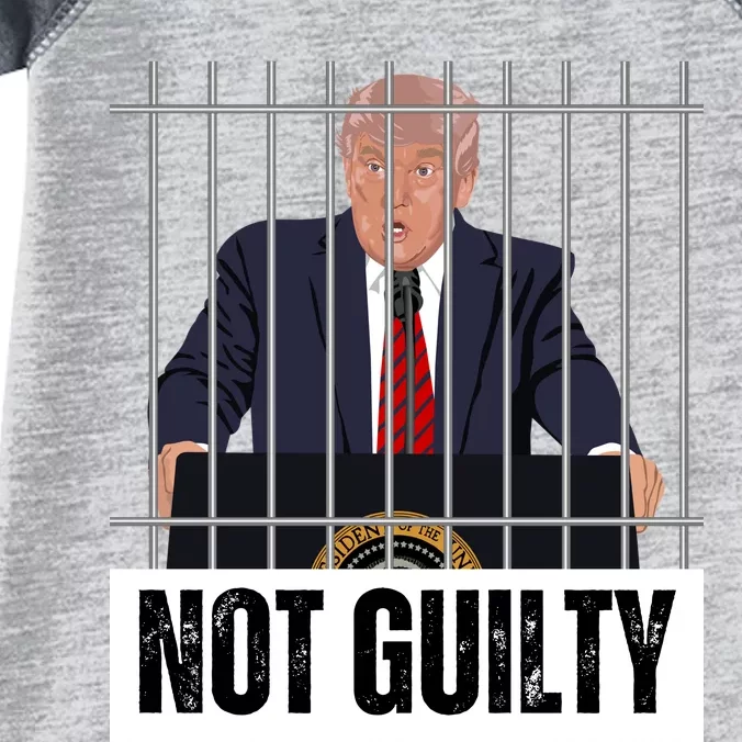 Free Trump. Trump Not Guilty, Pro Trump Supporter Infant Baby Jersey Bodysuit