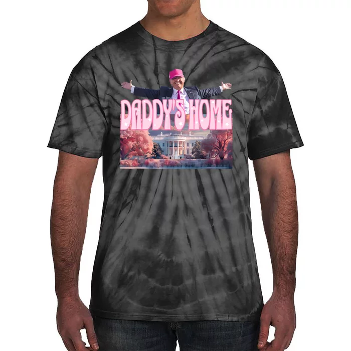 Funny Trump Take America Back DaddyS Home Trump Pink 2024 Tie-Dye T-Shirt